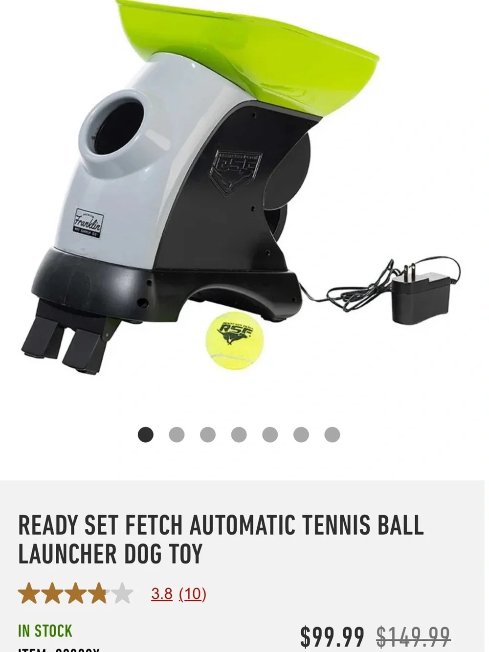 Automatic Tennis Ball Launcher - Lime Green/Gray